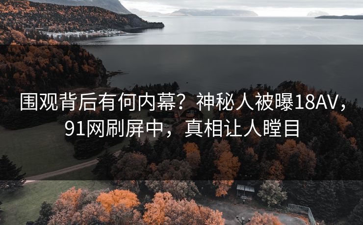 围观背后有何内幕？神秘人被曝18AV，91网刷屏中，真相让人瞠目
